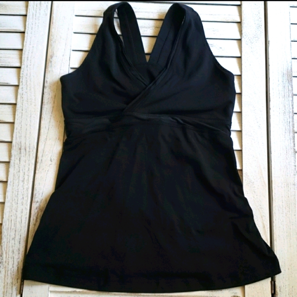Lululemon Crisscross Black Halter Breathable Tank